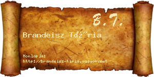 Brandeisz Tíria névjegykártya
